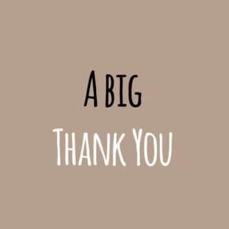 A massive Thank You